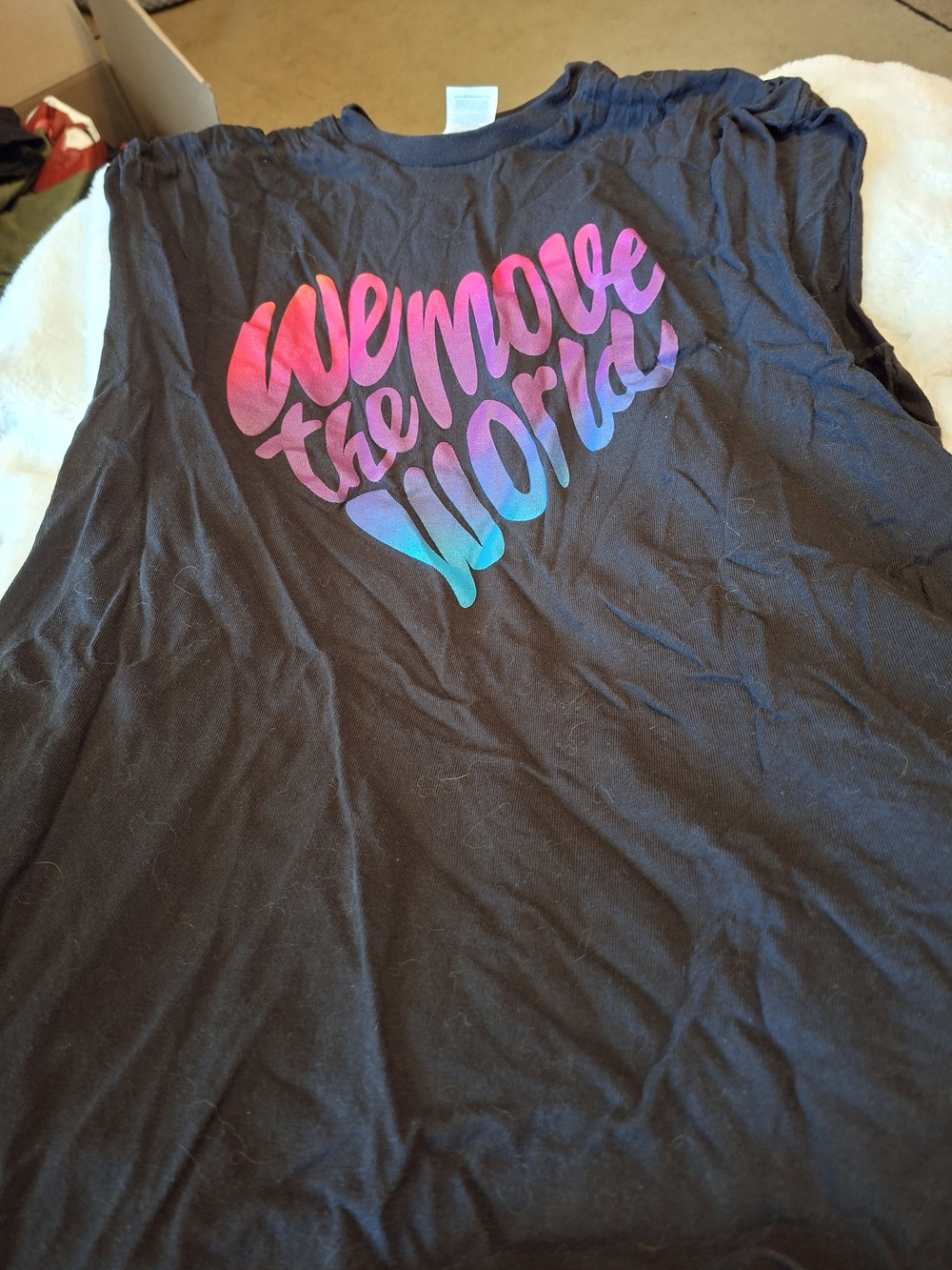 Zumba Fitness Black Tee with Pink and Purple Gradient Graphic